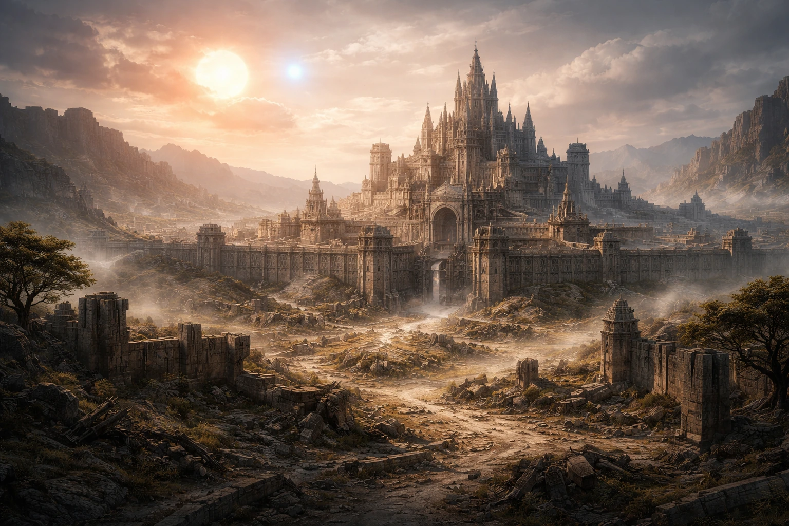 Panorama imperiale di HoniriaH dopo la Grande Guerra, sotto i due soli.